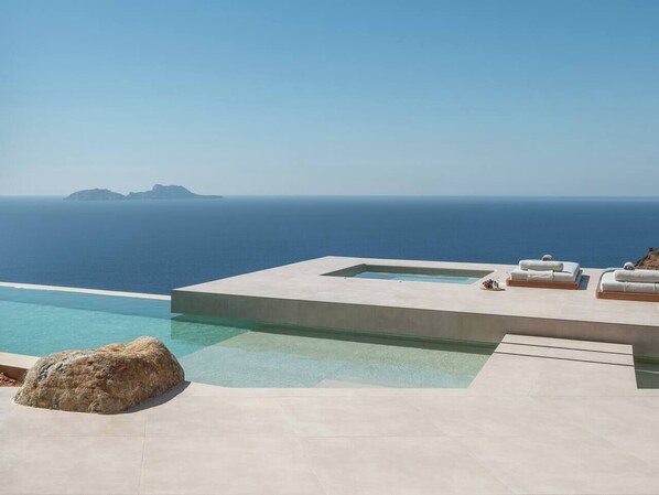 A heated pool - Keras Cliff House, Keras Cliff House | Sanctuary Above the Sea (Τοπική Κοινότητα Αγίας Γαλήνης)