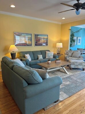 Télévision, cheminée, lecteur de DVD