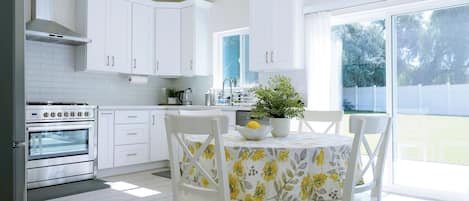 Microwave, oven, stovetop, dishwasher