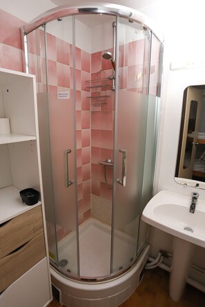 Shower, hair dryer