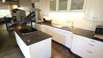 Mikrowelle, Herdplatte, Geschirrspüler, Toaster