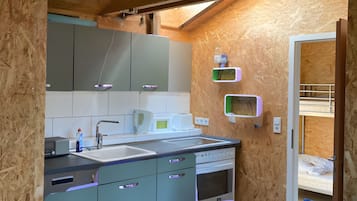 Fridge, oven, stovetop, dishwasher