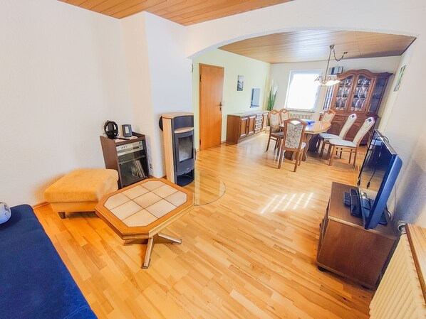 TV, DVD player, stereo