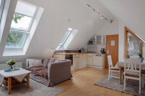 TV, fireplace - Apartment 'Bärental, 42 Qm' with Shared Garden and Wi-Fi (Hinterzarten)