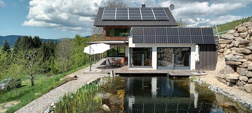 Holiday Home 'Am Teich' with Mountain View, Private Terrace and Wi-Fi