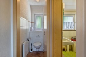 Ducha, secador de pelo y toallas