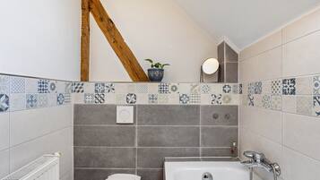 Ducha, secador de pelo y toallas