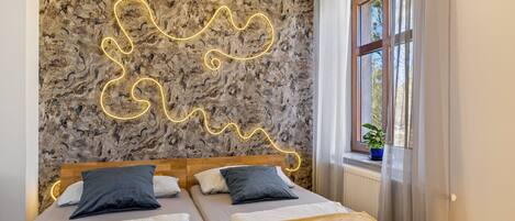 1 makuuhuone, ilmainen Wi-Fi, vuodevaatteet