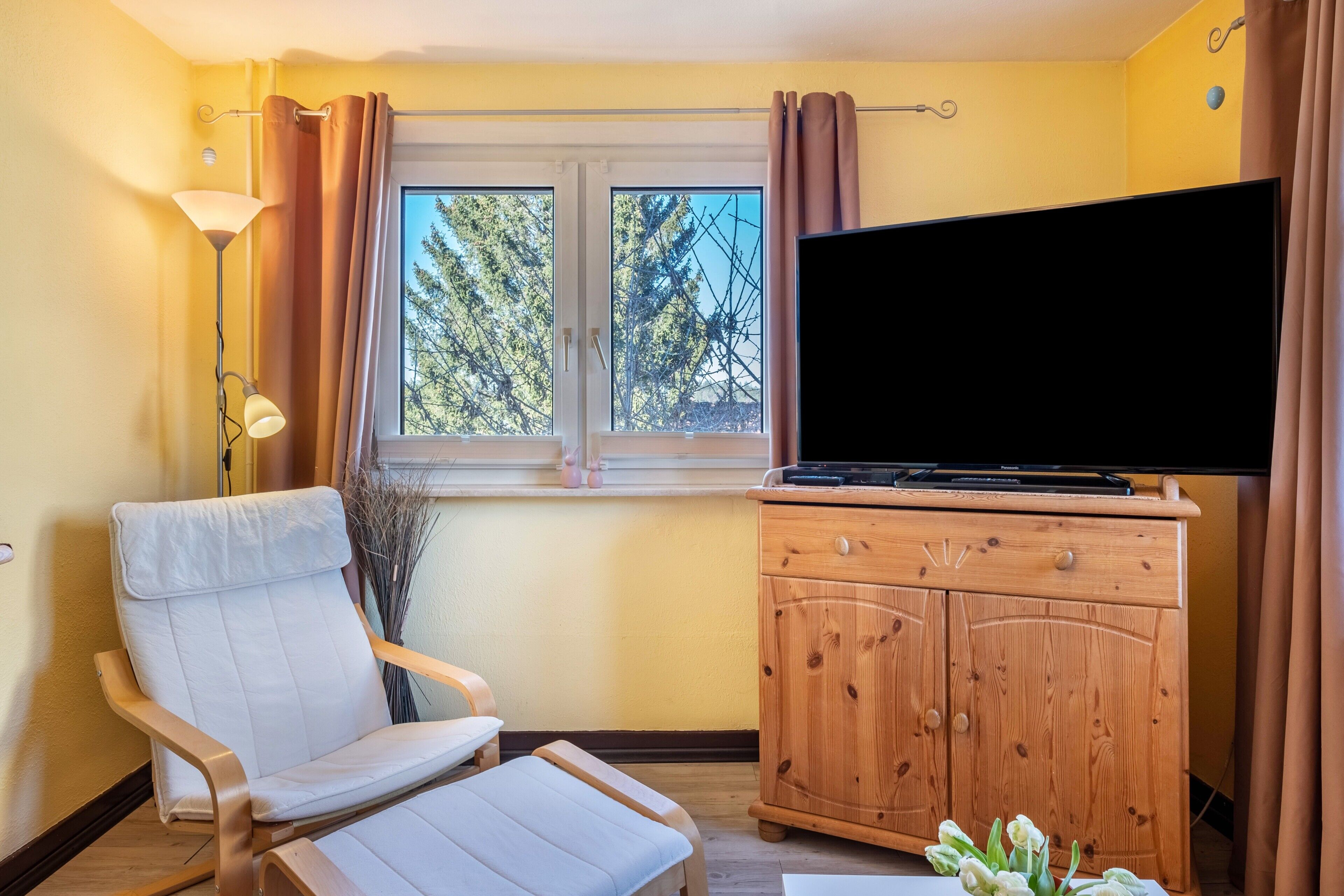 TV, DVD player, stereo