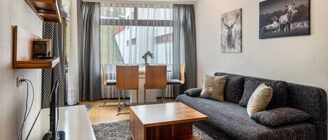 Télévision, table de tennis de table, chaßne hi-fi