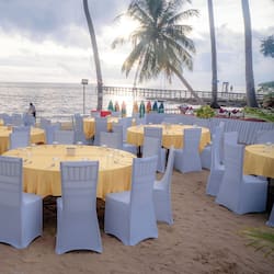Outdoor banquet area