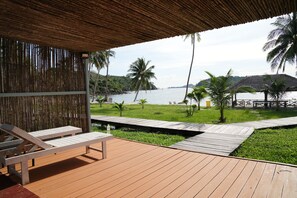 Vista a la playa o el mar