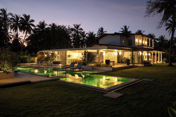 Front of property – evening/night