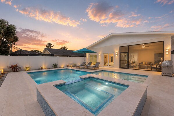 A heated pool