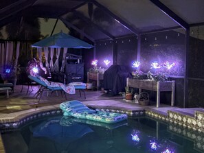 Piscine extérieure, piscine chauffée