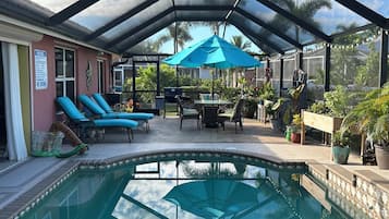 Piscine extérieure, piscine chauffée