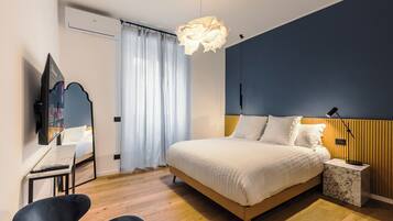 2 makuuhuonetta, ylelliset vuodevaatteet, pillowtop-patjalliset sängyt