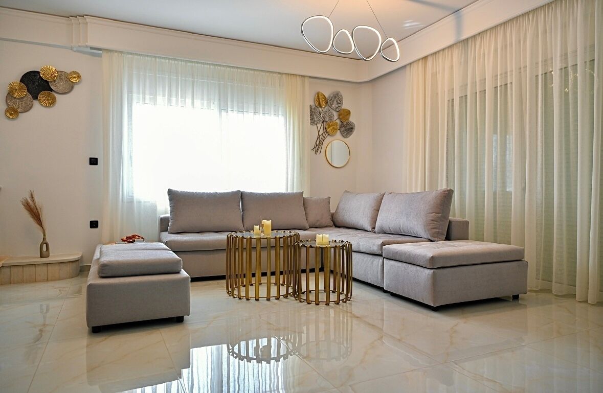 Three Bedroom Apartment with Sea View | Living room | Flat-screen TV