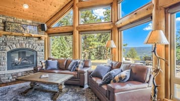 Télévision, cheminée, chaßne hi-fi, espaces bureaux