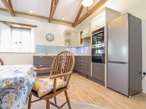 Fridge, microwave, oven, toaster