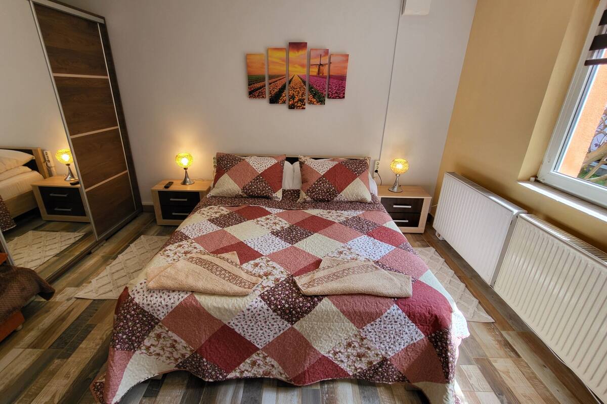 Family Apartment, Garden View | Blackout curtains, iron/ironing board, free WiFi