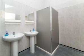 Appartement | Salle de bain | Douche, sèche-cheveux, serviettes fournies