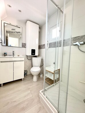 Shower, hair dryer