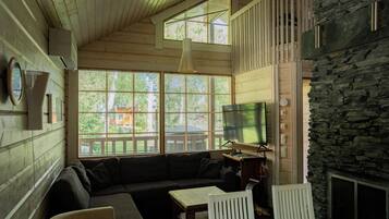 Villa, vue partielle sur la mer | Salle de séjour