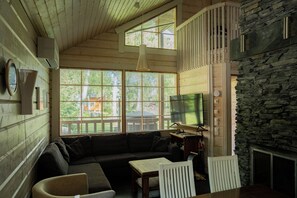 Villa, eingeschränkter Meerblick | Wohnzimmer