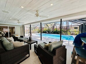 Outdoor pool, a heated pool