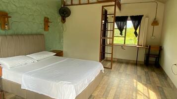Triple Room, Garden View | Iron/ironing board, free WiFi
