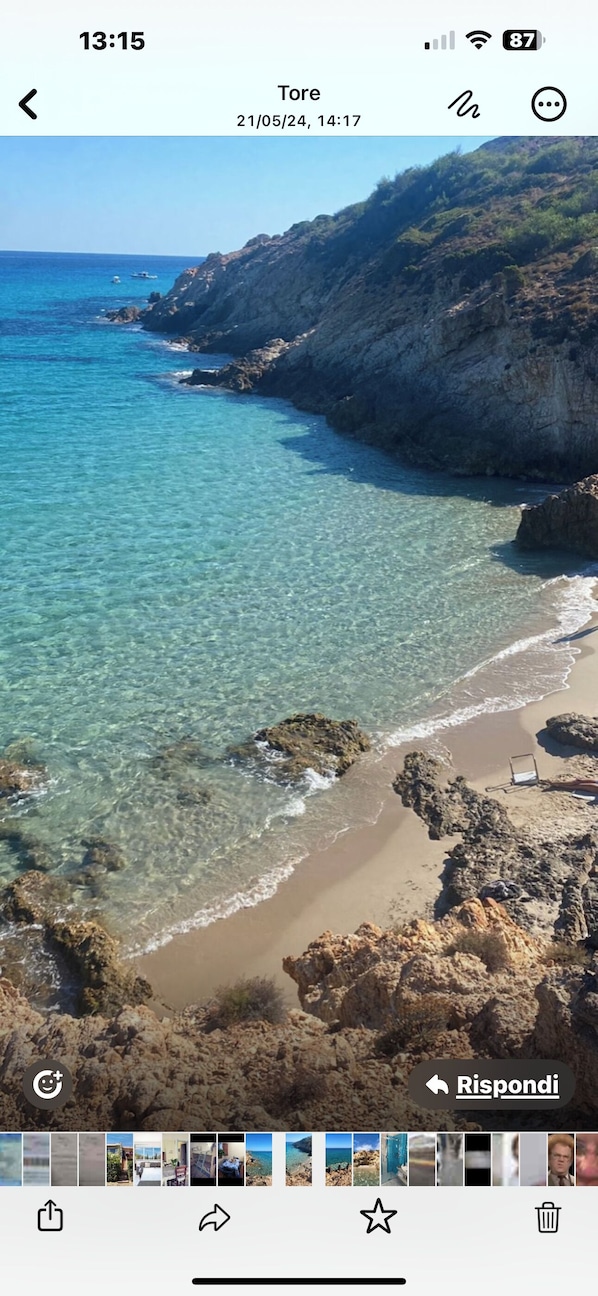 Beach nearby, beach towels - Crystal clear sea of Sardinia, sand desert, dunes and relaxation (Torre dei Corsari)