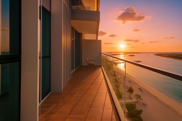 Departamento de lujo, vista a la playa | Vista del balcón