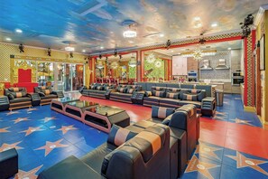 43-inch Smart TV with cable channels, fireplace, video-game console - Luxury Mansion w Pool Sleeps 60 (Davenport)