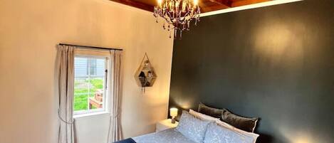 2 bedrooms, desk, iron/ironing board, travel cot