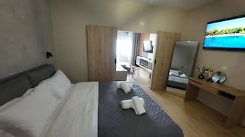 公寓, 非吸煙房, 露台 | 1 間睡房、房內夾萬、隔音、熨斗/熨衫板