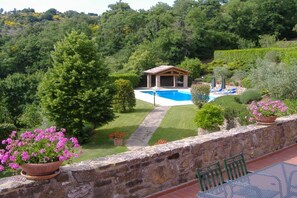 A heated pool