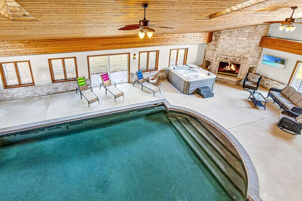Indoor pool, a heated pool