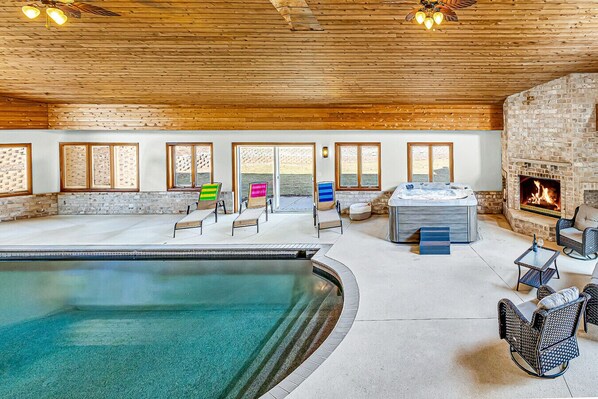 Indoor pool, a heated pool