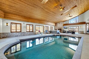 Indoor pool, a heated pool
