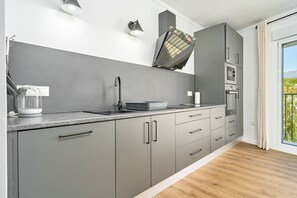 Fridge, microwave, stovetop, dishwasher