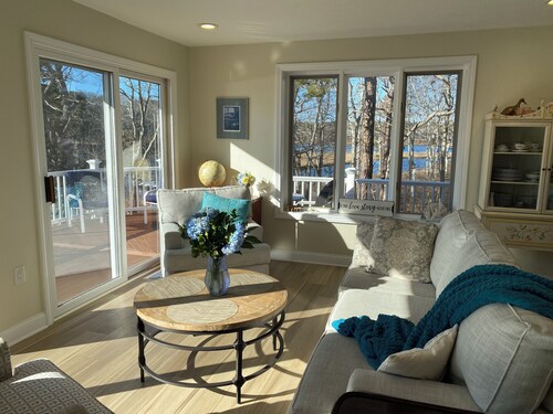 New to the market 4BR Cape Cod charmer on Hamblin Pond w Waquoit Bay views