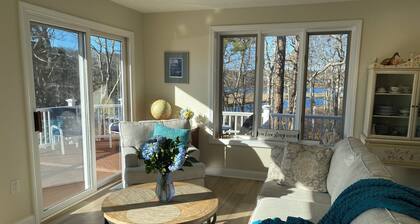 New to the market 4BR Cape Cod charmer on Hamblin Pond w Waquoit Bay views