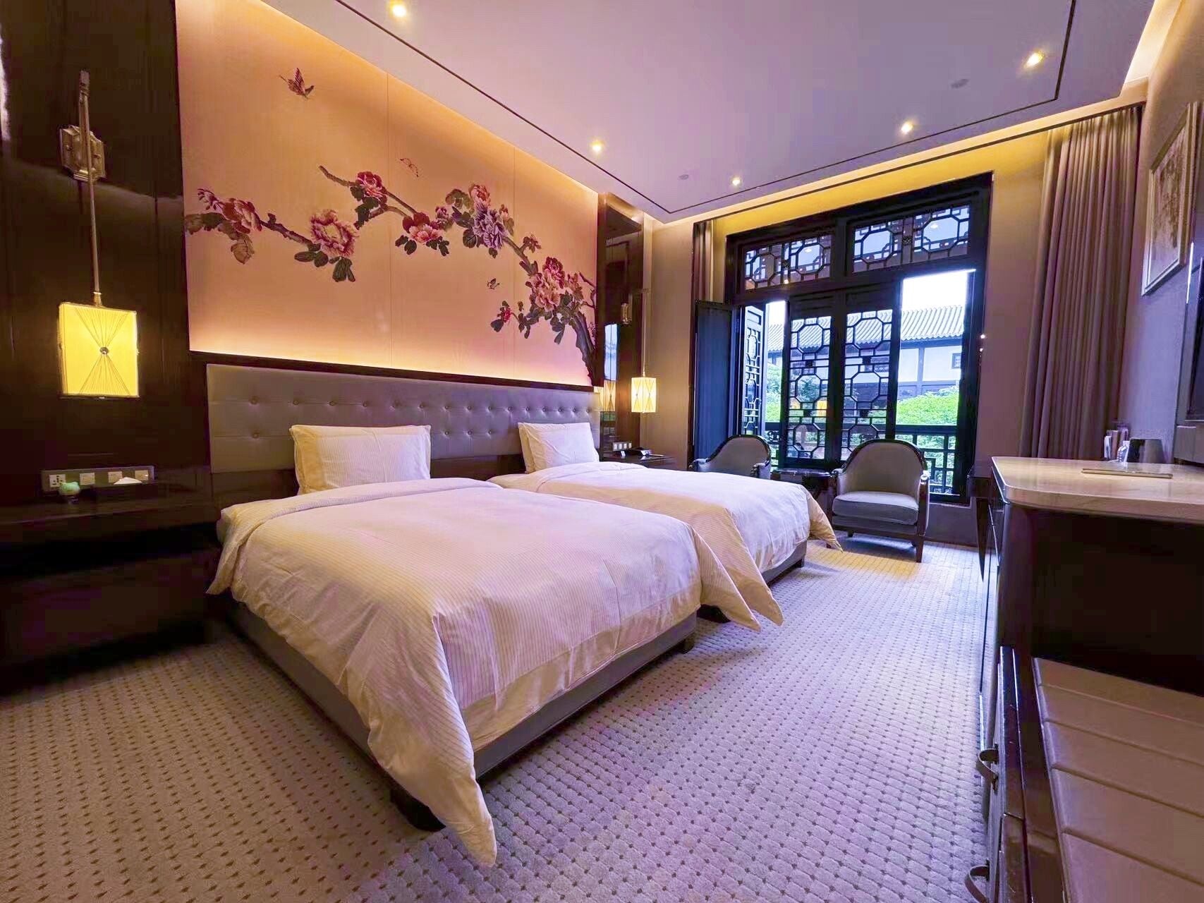 Camera Deluxe con 2 letti singoli, letti multipli, servizio di pulizie disponibile, vista giardino | Biancheria da letto di alta qualità, copriletto in piuma