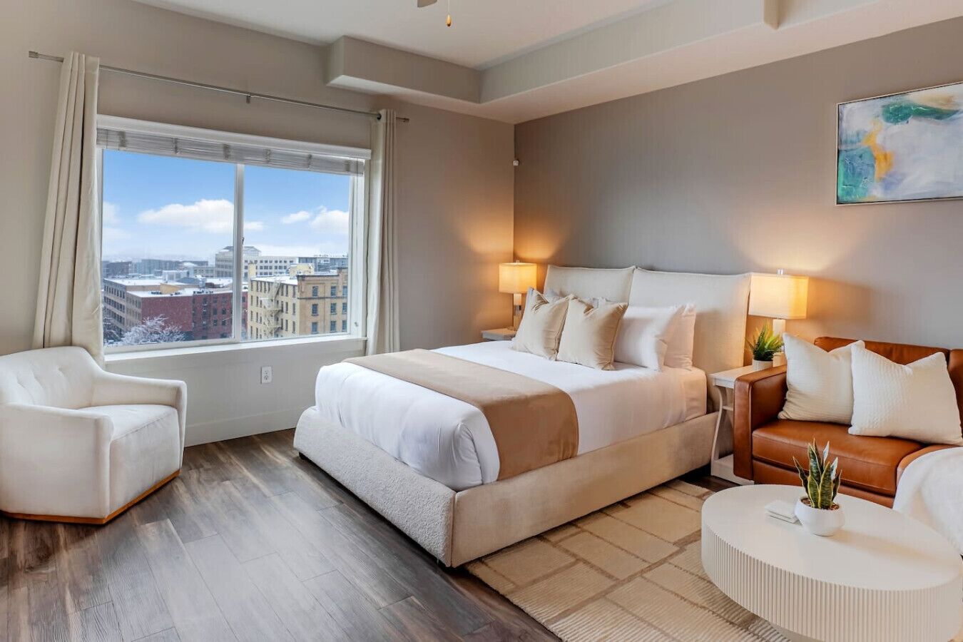 Desk, iron/ironing board, travel crib, free WiFi