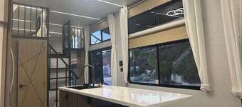 Luxury Trailer next to Cielo Farms