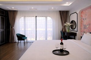 Deluxe Double Room, Balcony, City View | Premium bedding, down comforters, free minibar items, desk - Stella De Boutique Hotel (Sa Pa)