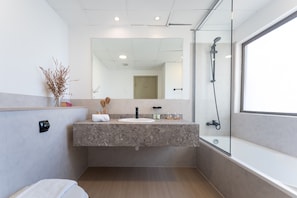 Hair dryer, towels
