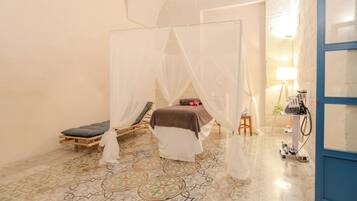 Turkish bath, body treatments, hot stone massages, deep-tissue massages