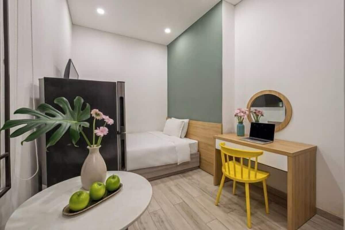 Minibar, desk, blackout curtains, iron/ironing board